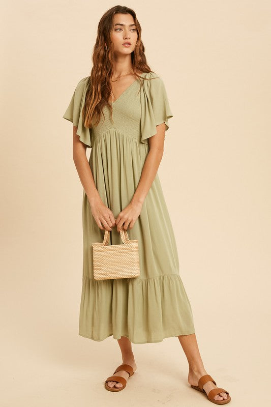 Green Tea Midi Dress
