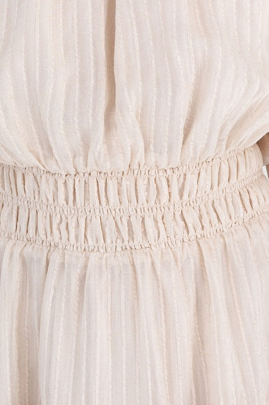 OTS Tiered Mini Dress - Ivory