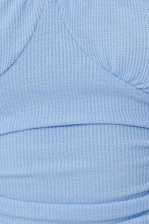 Peri Side Ruched Top - Sky Blue