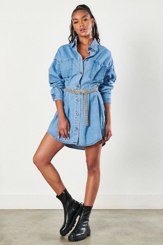Denim Dress Casey Mae Boutique Denim Dress Casey Mae Boutique