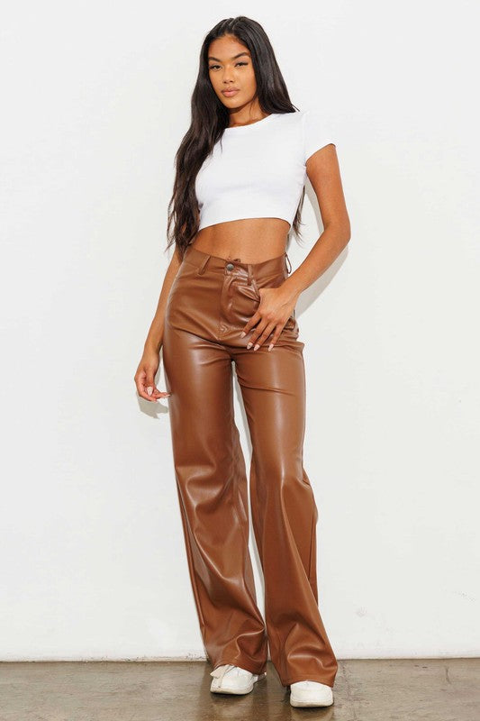 Manokhi Wide cut-out Leather Trousers - Farfetch