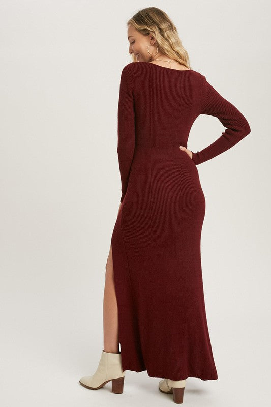 Marla Maxi Dress - Wine Casey Mae Boutique Marla Maxi Dress - Wine Casey Mae Boutique