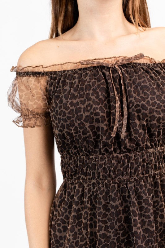 Leopard Mesh Mini Dress Casey Mae Boutique Leopard Mesh Mini Dress Casey Mae Boutique