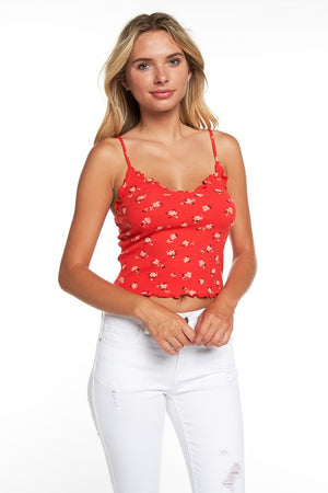 Floral Cami Top - Red